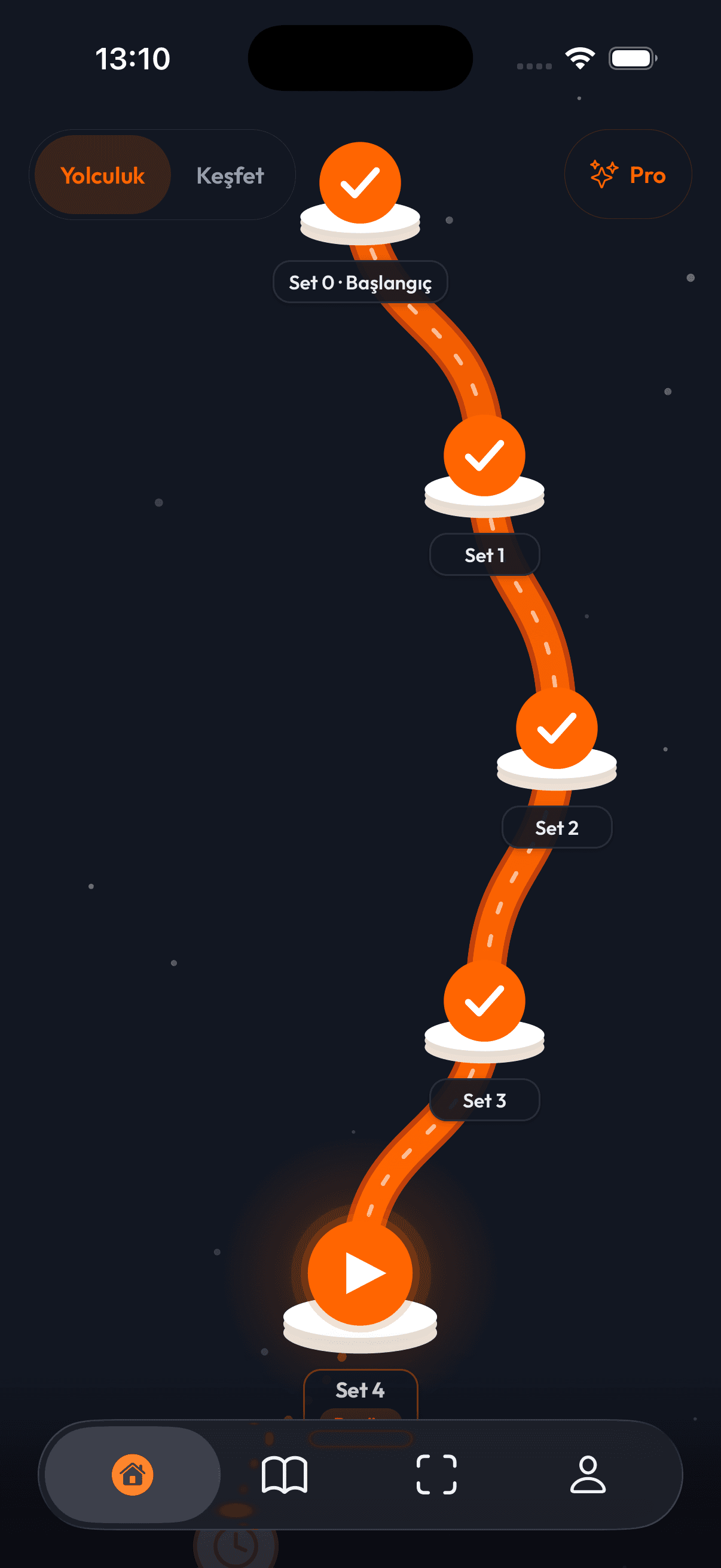 Current Journey screen in the Nektar app
